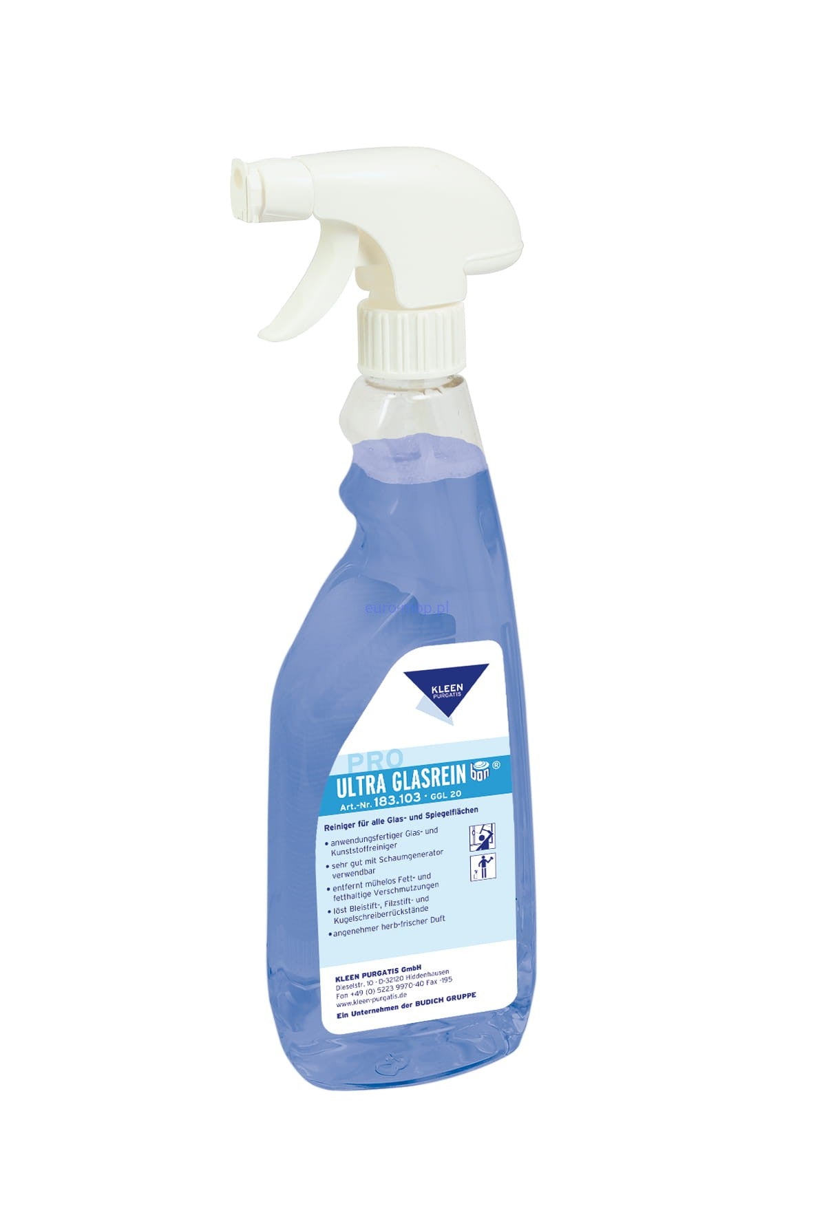 Kleen Ultra Glasrein - środek od mycia szyb, gotowy do uzycia
