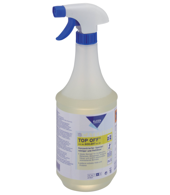 Kleen Top Off 1 l / 10 l środek do czyszczenia zakładów mięsnych, ubojni, piekarni, kuchni